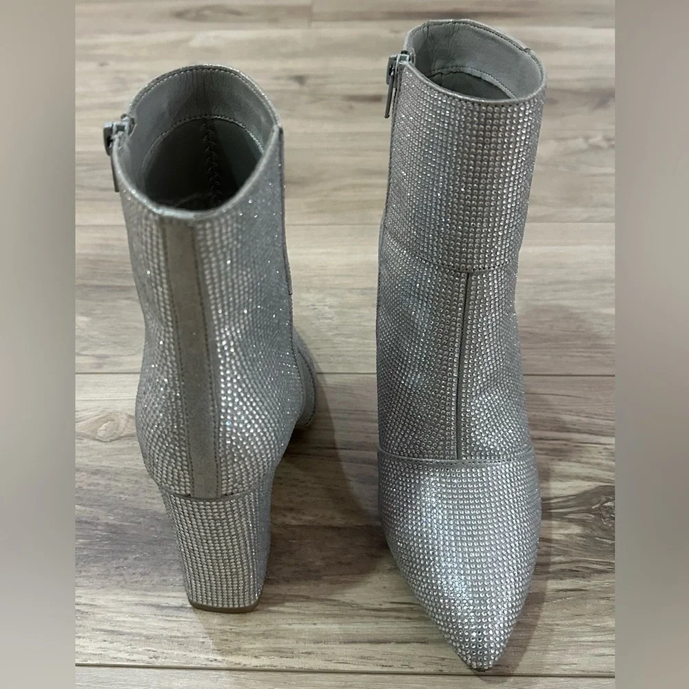 Madden NYC Women's Rhinestone Pointed Toe Booties